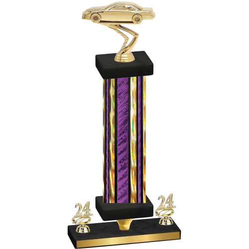 Premium Single Purple Glacier Year Cars Trophy