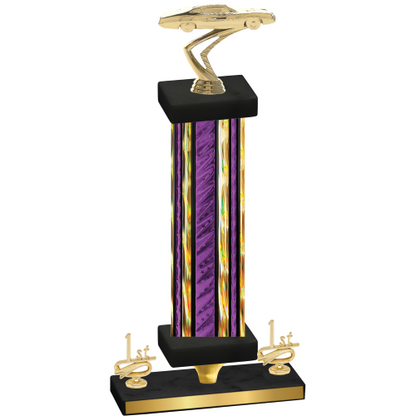 Premium Single Purple Glacier First Place Cars Trophy