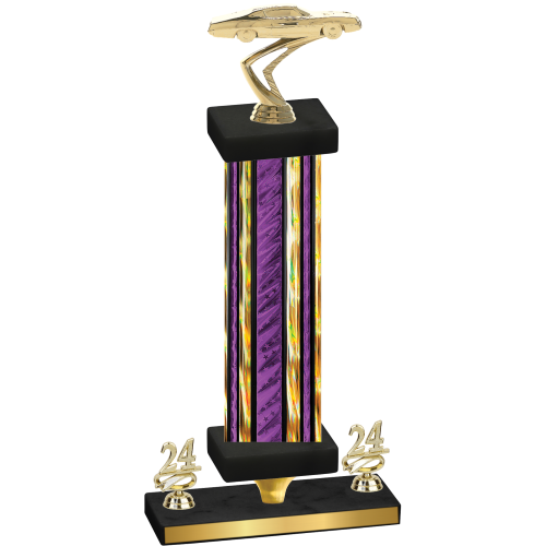 Premium Single Purple Glacier Year Cars Trophy