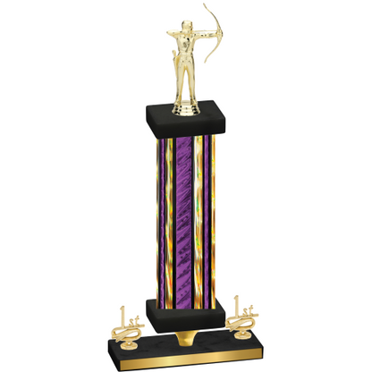 Premium Single Purple Glacier First Place Archery Trophy