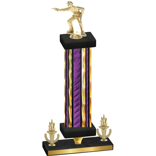 Premium Single Purple Glacier Victory Shooter Trophy