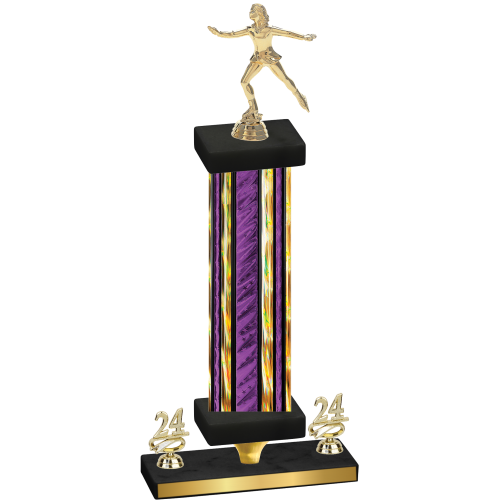 Premium Single Purple Glacier Year Skater Trophy