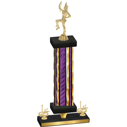 Premium Single Purple Glacier First Place Majorette Trophy