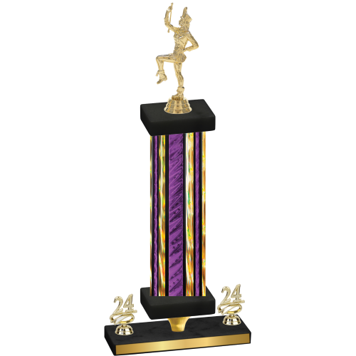 Premium Single Purple Glacier Year Majorette Trophy