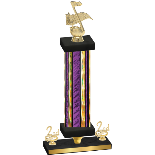 Premium Single Purple Glacier Second Place Music Trophy