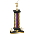 Premium Single Purple Glacier Fourth Place Golf Trophy