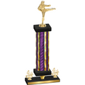 Premium Single Purple Glacier Fourth Place Karate Trophy