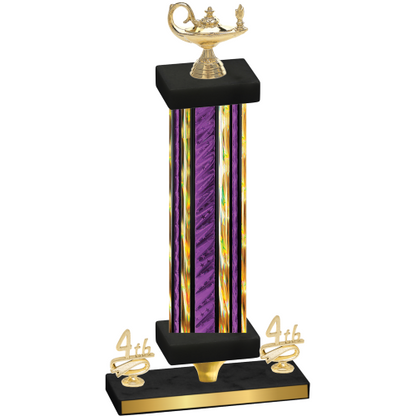 Premium Single Purple Glacier Fourth Place Academics Trophy