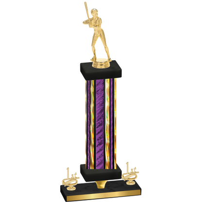 Premium Single Purple Glacier First Place Softball Trophy