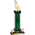 Premium Single Green Glacier Year Football Trophy