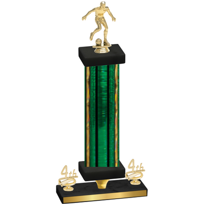 Premium Single Green Glacier Fourth Place Soccer Trophy
