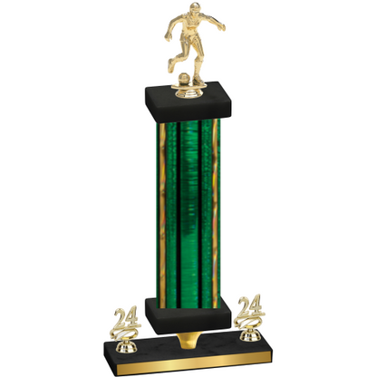 Premium Single Green Glacier Year Soccer Trophy