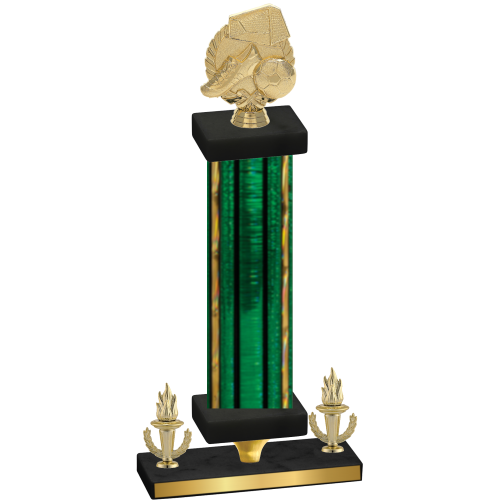 Premium Single Green Glacier Victory Soccer Trophy