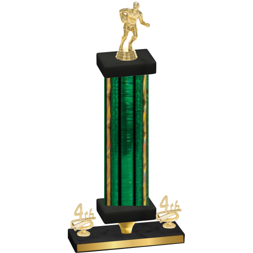 Premium Single Green Glacier Fourth Place Rugby Trophy