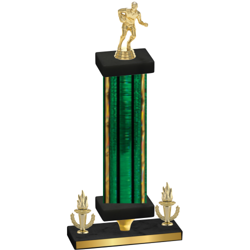 Premium Single Green Glacier Victory Rugby Trophy