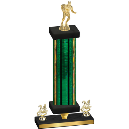 Premium Single Green Glacier Year Rugby Trophy