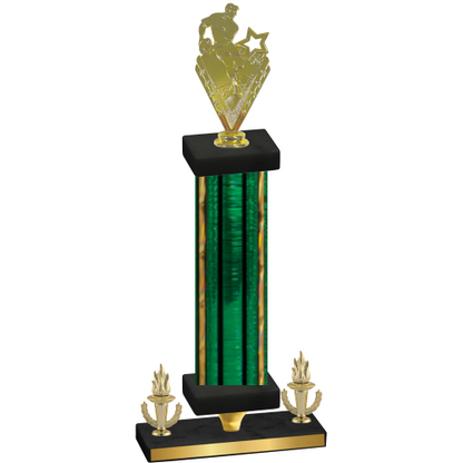 Premium Single Green Glacier Victory Rugby Trophy