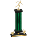 Premium Single Green Glacier First Place Running Trophy