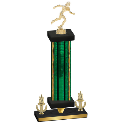 Premium Single Green Glacier Victory Running Trophy