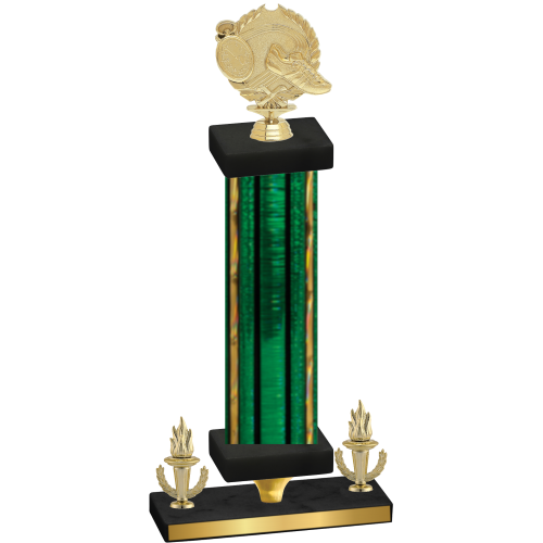 Premium Single Green Glacier Victory Running Trophy