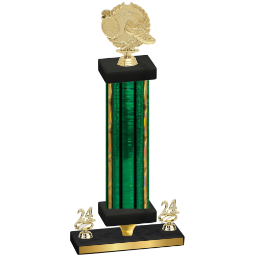 Premium Single Green Glacier Year Running Trophy