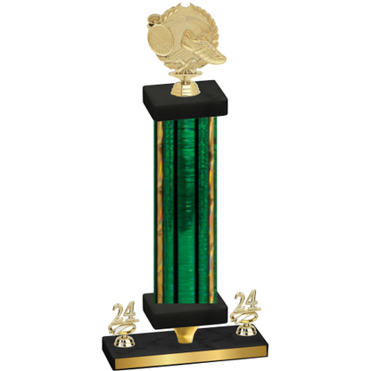 Premium Single Green Glacier Year Running Trophy