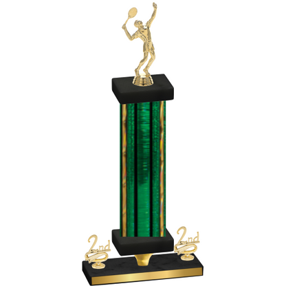 Premium Single Green Glacier Second Place Tennis Trophy