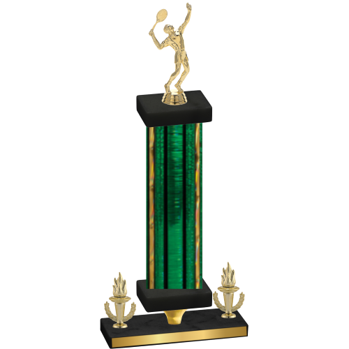 Premium Single Green Glacier Victory Tennis Trophy