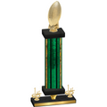 Premium Single Green Glacier First Place Football Trophy