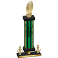 Premium Single Green Glacier Victory Football Trophy