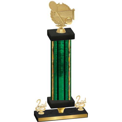 Premium Single Green Glacier Second Place Tennis Trophy