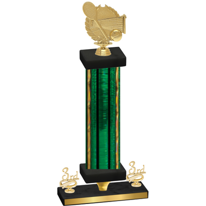 Premium Single Green Glacier Third Place Tennis Trophy
