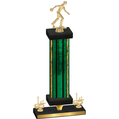 Premium Single Green Glacier First Place Bowling Trophy