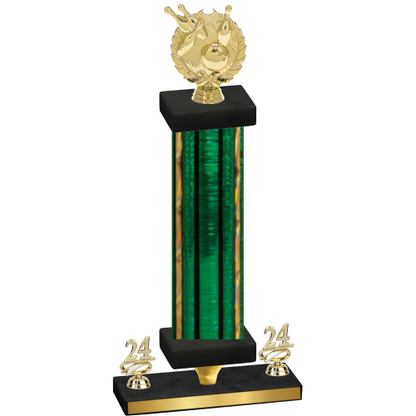 Premium Single Green Glacier Year Bowling Trophy