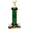 Premium Single Green Glacier Year Volleyball Trophy