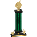 Premium Single Green Glacier First Place Volleyball Trophy