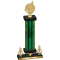 Premium Single Green Glacier Victory Volleyball Trophy