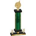 Premium Single Green Glacier Year Volleyball Trophy