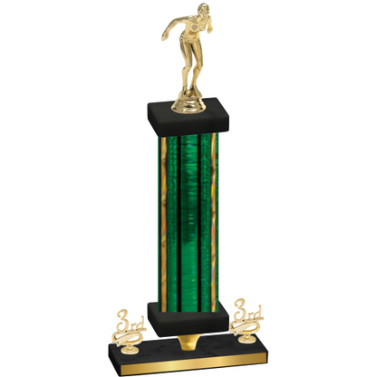 Premium Single Green Glacier Third Place Tennis Trophy