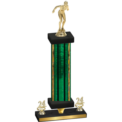 Premium Single Green Glacier Year Tennis Trophy