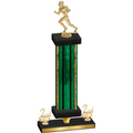 Premium Single Green Glacier Second Place Football Trophy