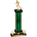 Premium Single Green Glacier Fourth Place Football Trophy