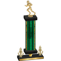 Premium Single Green Glacier Victory Football Trophy
