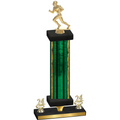 Premium Single Green Glacier Year Football Trophy