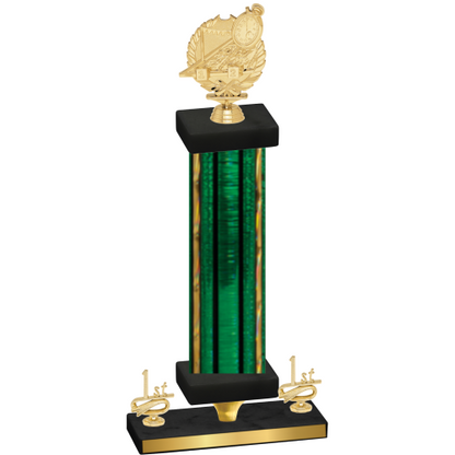Premium Single Green Glacier First Place Swimming Trophy