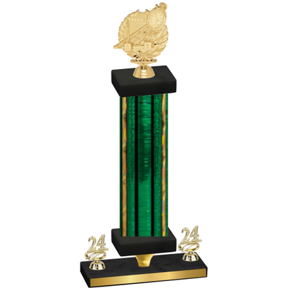 Premium Single Green Glacier Year Swimming Trophy
