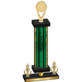Premium Single Green Glacier Victory Insert Trophy