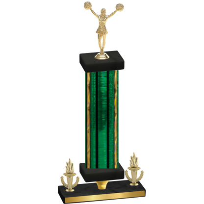 Premium Single Green Glacier Victory Cheerleading Trophy