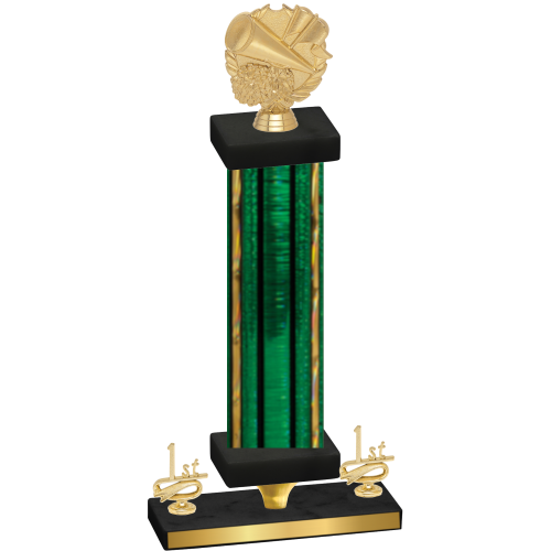 Premium Single Green Glacier First Place Cheerleading Trophy