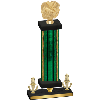 Premium Single Green Glacier Victory Cheerleading Trophy